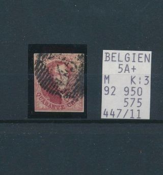 Ll05535 Belgium 1849 Mi:5a King Leopold I 40c Classic Lot