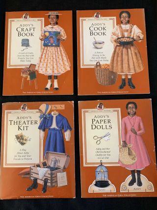 American Girl Addy Pastimes Set Cookbook,  Theater Set,  Paper Dolls,  Craft Book
