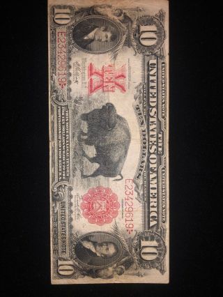 Fr122 $10 Ten Dollar 1901 Legal Tender " Bison " Note Lewis And Clark