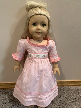 Retired American Girl Caroline Abbott 18 " Doll In Meet Dress