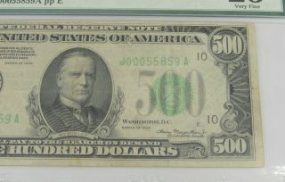 1934 A $500 Five Hundred Dollar Note Kansas City FRN Fr 2201 PMG VF 25 3
