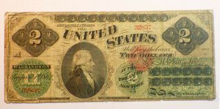1862 $2 Two Dollars Legal Tender United States Note Fr.  41