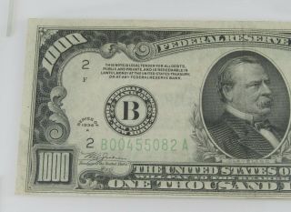 1934 York $1000 Federal Reserve Note US Currency In Capital Holder 3