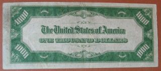 $1000 Thousand Dollar Bill 1934 Federal Reserve Note,  VF 2