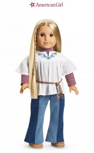 Retired American Girl Doll Julie With Meet Outfit And Book