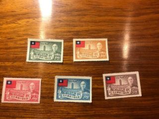 Mnh Roc Taiwan China Stamps Sc1052 - 56 Set Of 5 Vf