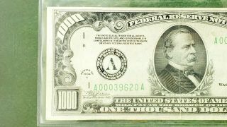 1934 A $1,  000 ONE THOUSAND Dollar BOSTON Federal Reserve Note 3