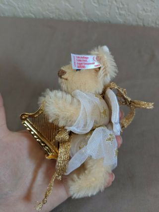 Steiff 2003 Teddy Bear Angel Ornament,  Harp 037863 3