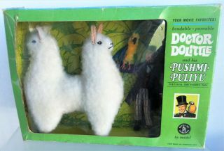 Mattel Dr.  Doctor Dolittle,  Pushmi - Pullyu,  & Polynesia The Parrot Dolls Mib 1967
