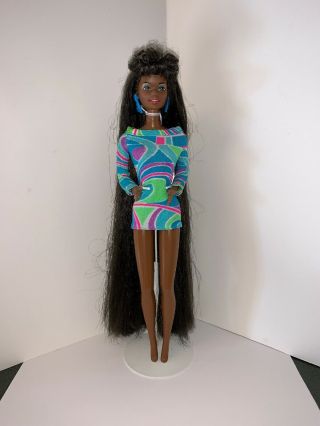 1991 Totally Hair Barbie African American Aa 5948