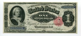 1891 $1 Silver Certificate Martha Fr 223 Extremely Fine