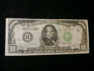 1934 $1000 York FRN FR2211 - B One Thousand Dollar Bill 2