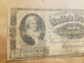 1891 $1 Martha Washington Silver Certificate Tillman Morgan Note Fr.  223 Bill 3