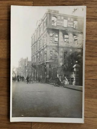 China Old Postcard South Hotel Street Scene Chinese Revolution Canton 1927