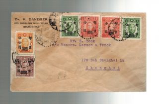 1946 Shanghai China Cover Jewish Ghetto Local Dr H Danziger To E Tock