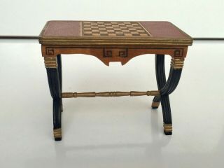 UNSIGNED ARTISAN UNIQUE CHESS BOARD GAMES TABLE GEORGIAN DOLLS HOUSE DOLLHOUSE 3