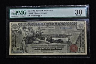 Fr 224 1896 $1 Silver Certificate Educational Note Pmg30