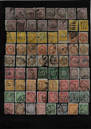 China Chine Cina 1900s Coiling Dragon Stamps
