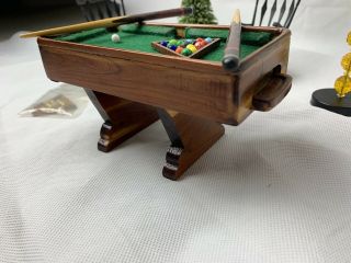 Doll House.  Pool Table With Accessories.