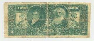 $2 Series 1896 Educational Silver Certificate looking 2