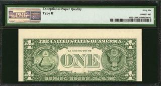 $1 1995,  Inverted Overprint Type 2,  PMG - 66 EPQ,  District 12 2