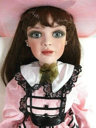 Jan Mclean " Jessica " 23 " Tall Porcelain Doll Le 1629/3000 Mib Wht