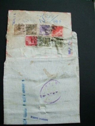China Prc 1955 Registered Air - Mail Tea Sample Linen Bag Shanghai To London