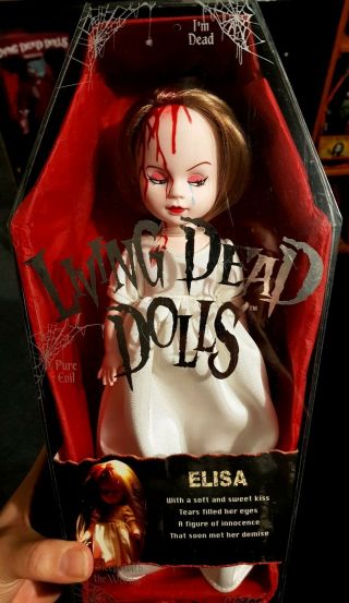 Living Dead Dolls Elisa Day Series 9 Immaculate & Complete Tied To Coffin