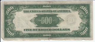 1934 A $500 Federal Reserve Note FRN Fr.  2002G Chicago US Currency B0634 2