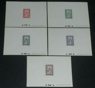 Cambodia 18 - 37 1954 - 5 Set Of 15 Proof Cards Elephant,  Coat Of Arms Temples