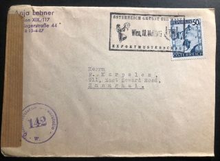 1946 Vienna Austria Censored Cover To Shanghai China Export Congress Cancel