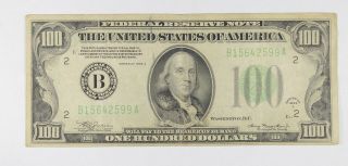 1934 - A Federal Reserve Note Bill $100 $100.  00 229