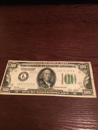 1928 A One Hundred Dollar Bill