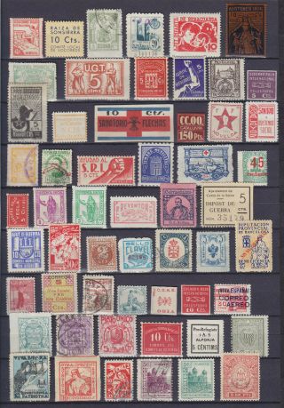 Spain 1936 - 1938,  Civil War Locals & Propaganda,  120 Stamps