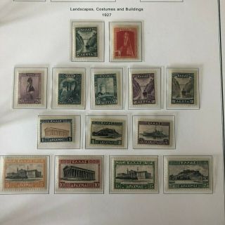 Greece Stamps 1927 - 30 Sets - Landscapes/heroes/navarino Mh