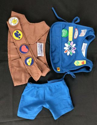 Build a Bear Girl Scout Daisy Uniform Tunic Top Smock and Shorts Outfit 2