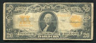 Fr.  1187 1922 $20 Twenty Dollars Gold Certificate Currency Note (e)