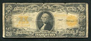 Fr.  1187 1922 $20 Twenty Dollars Gold Certificate Currency Note (g)