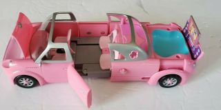 2002 Polly Pocket Car / Limo Pink With Tv & Pool