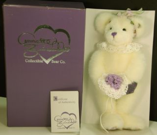 Annette Funicello Lavender Bouquet Plush Teddy Bear,  14 ",  Mib W/ Papers