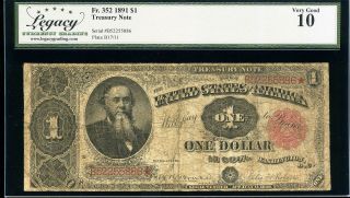 1891 $1 Treasury Note Fr.  352 Very Good B52255886