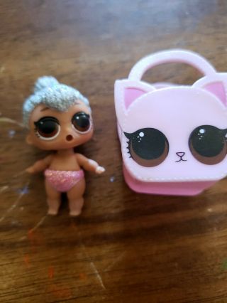 Lol Surprise Doll Lil Kitty Queen Little Sis Sister Dolls.  Doll And Bag Only