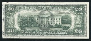 1985 $20 Federal Reserve Note “complete Face To Back Offset Printing Error” Au