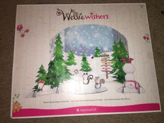 American Girl Wellie Wishers Winter Woods Stage Accessories Nib