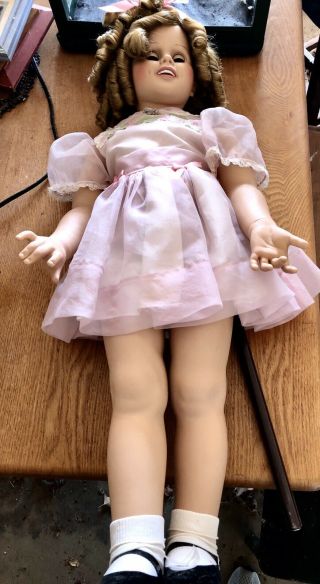 Danbury Shirley Temple Playpal Doll Pink Dress