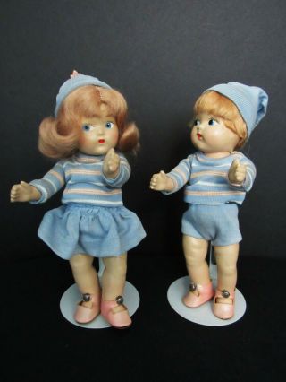 Binky & Bunky Vogue Toddles Dolls Orig Tagged Compo Ink Spot Tags 1940 