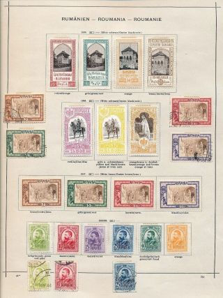 Romania 1906/1913 M&u On Pages (appx 50 Items) (a108