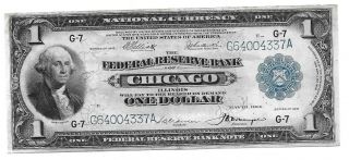 1918 $1 National Currency Chicago.