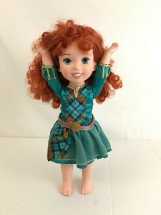 Disney Brave My First Princess Merida Toddler Doll 14 " Plastic Posable Bath Toy