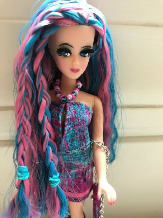 Stunning Ooak Custom Dawn Reroot Blue & Pink Sasha Doll Originally Done By Lori